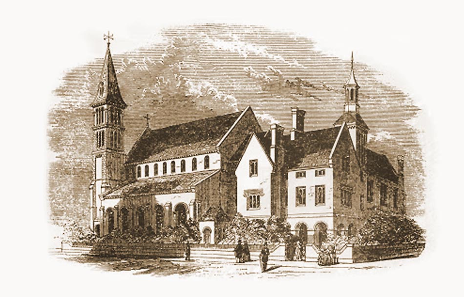 Bermondsey Church & School 1849, London. 